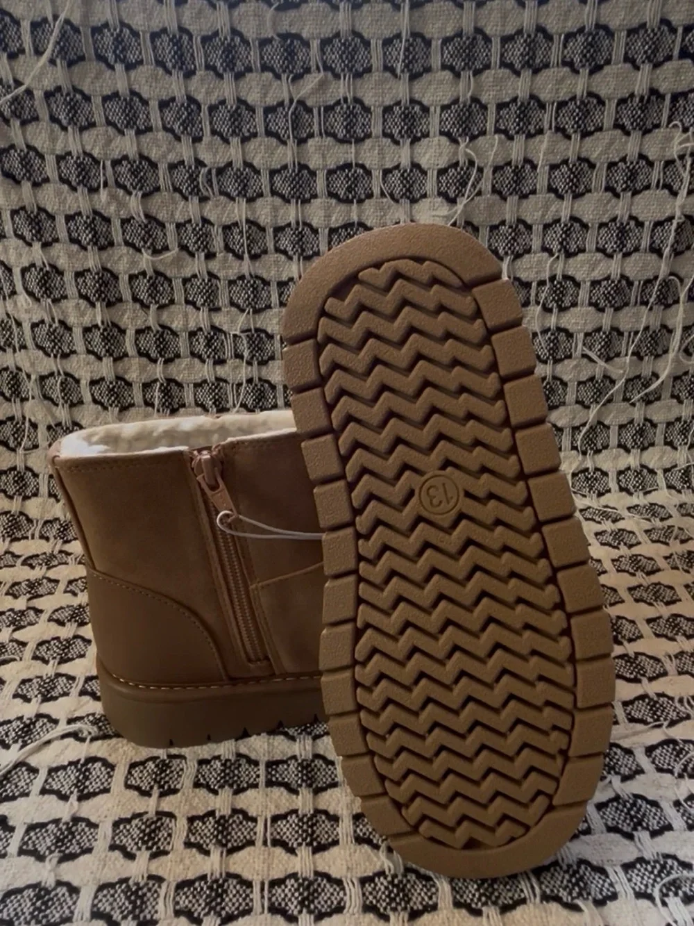 Cat & Jack Kids Tan Faux-Suede Ankle Boots